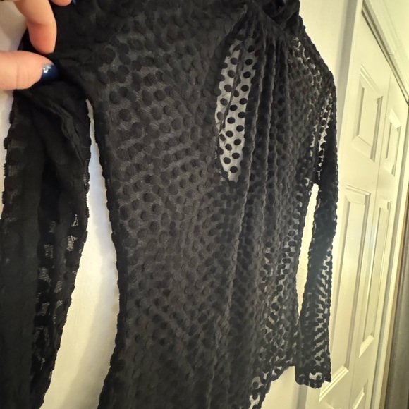 Polka Dot Mesh Bodysuit - Picture 2 of 3